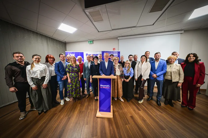 Ekipa liste Bauman. Za Maribor. na predstavitvi programa 22. oktobra 2026.