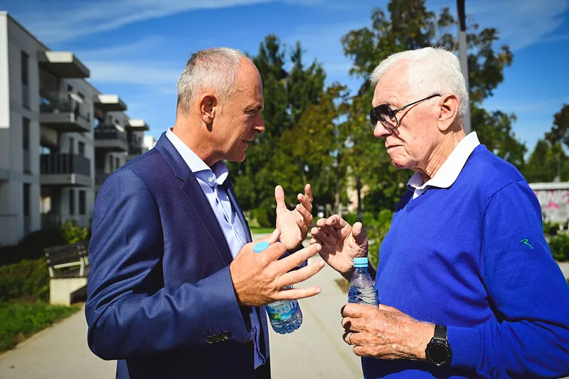 Utrinek s predstavitve Andreja Baumana in ekipe v Mariboru, fotografija 8